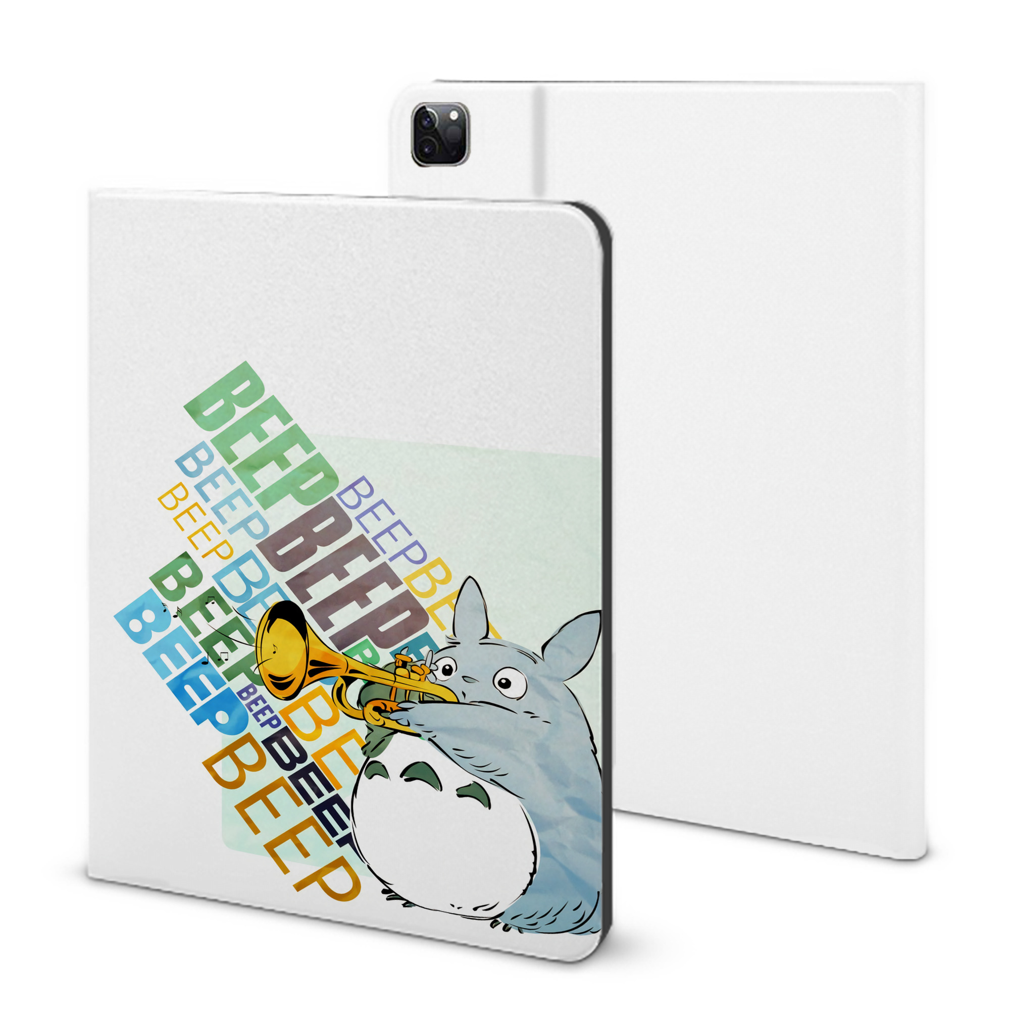 （画像用） となりのトトロ 草壁メイ 草壁サツキ My Neighbor Totoro Satsuki Kusakabe Mei Kusakabe IPad ケース ブック型 PUレザー TPU 耐衝撃 軽量 薄型 ペン収納なし 全面保護 IPad 各モデル対応